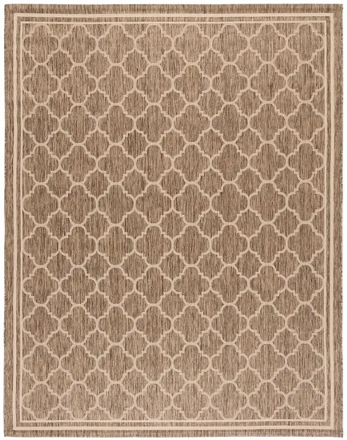 Courtyard Pathway Indoor/Outdoor Area Rug in Brown & Bone by Safavieh