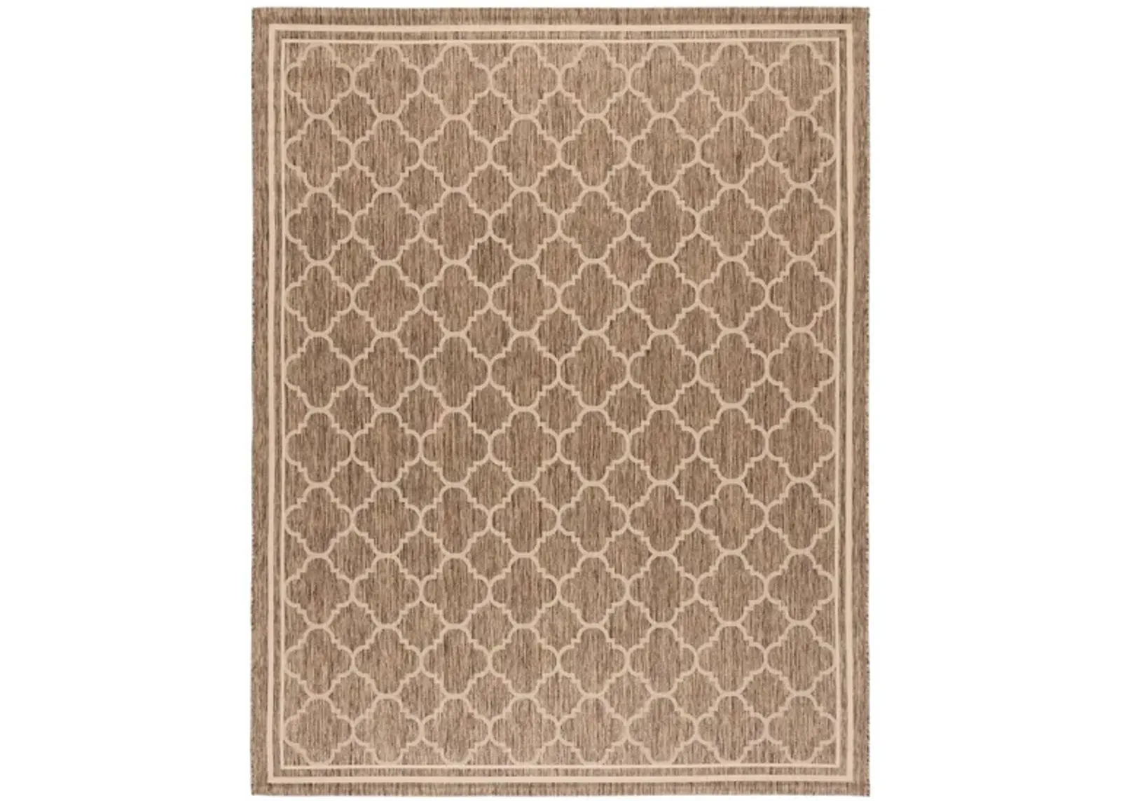 Courtyard Pathway Indoor/Outdoor Area Rug in Brown & Bone by Safavieh