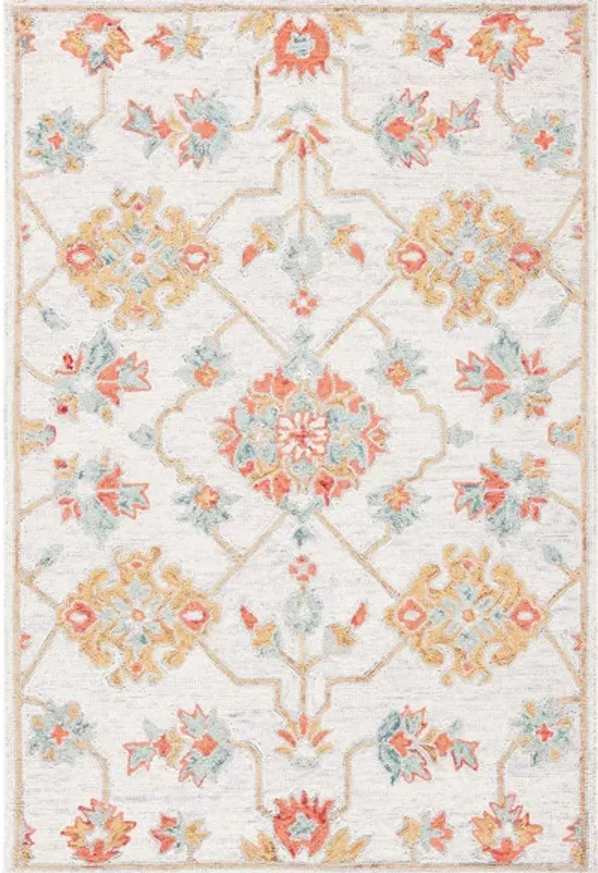 Ramona Area Rug in Silver & Red by Safavieh