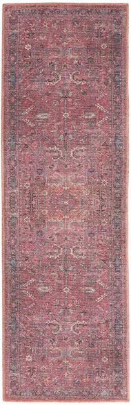 Nicole Curtis Aarquelle Runner Rug in Brick by Nourison