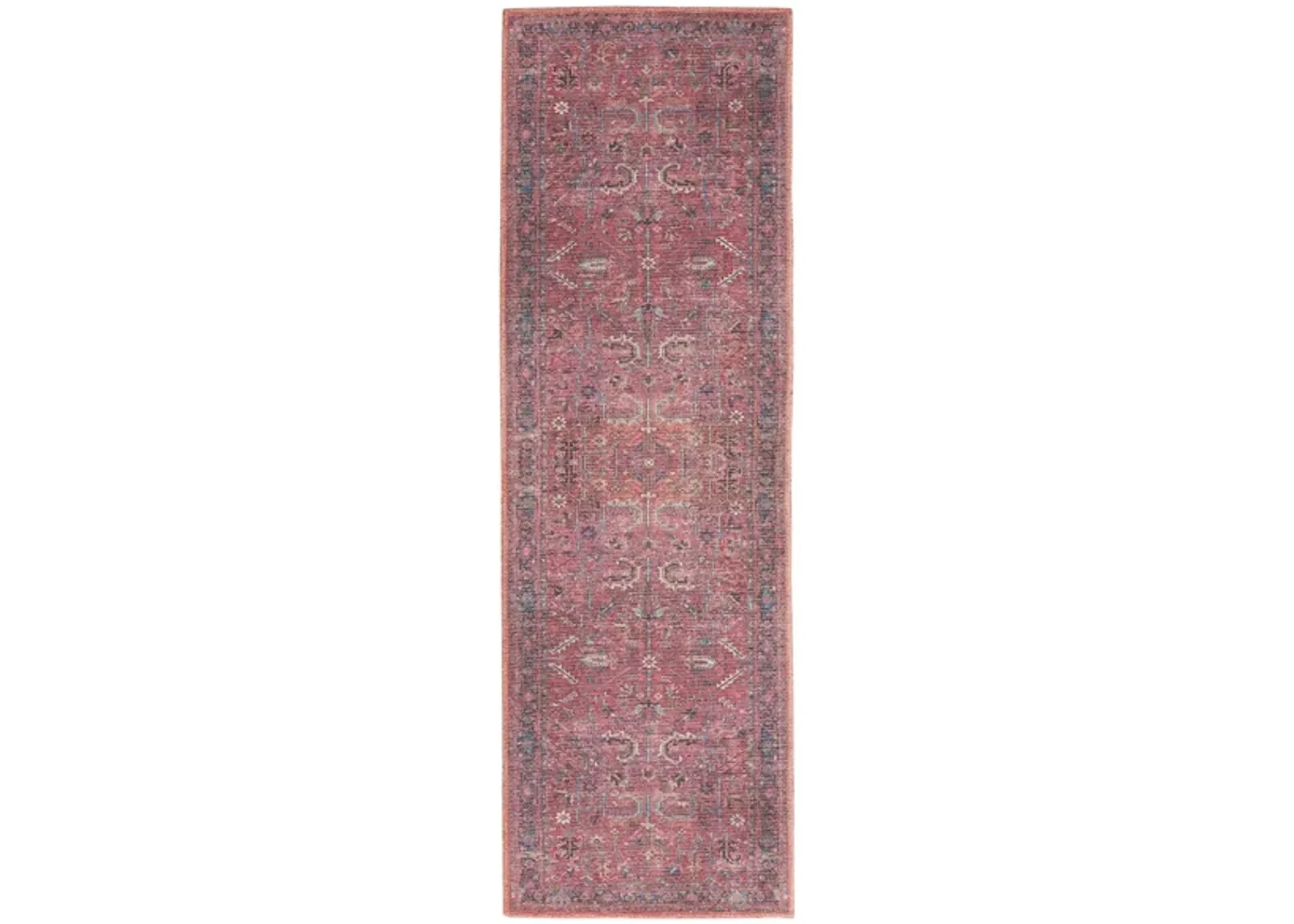 Nicole Curtis Aarquelle Runner Rug in Brick by Nourison