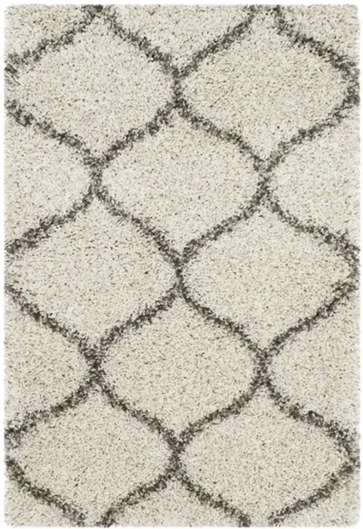 Hudson Shag Area Rug in Ivory/Grey by Safavieh