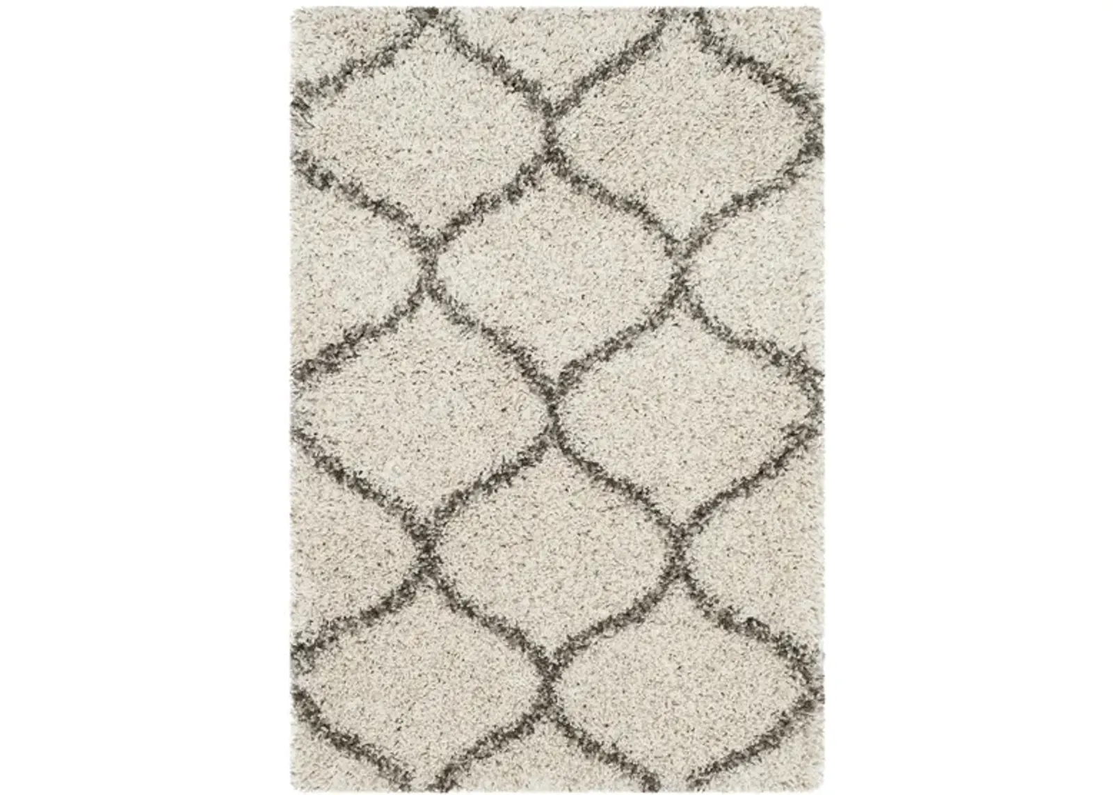 Hudson Shag Area Rug in Ivory/Grey by Safavieh