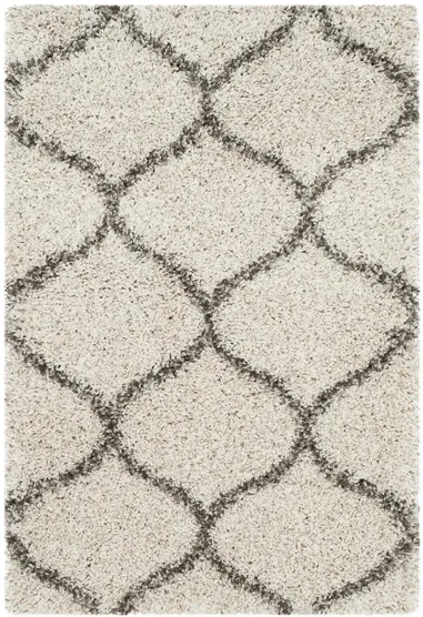 Hudson Shag Area Rug in Ivory/Grey by Safavieh