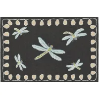 Liora Manne Dragonfly Front Porch Rug in Midnight by Trans-Ocean Import Co Inc
