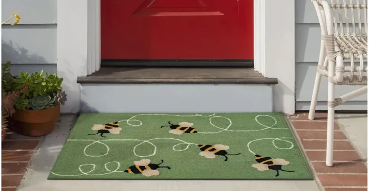 Liora Manne Buzzy Bees Front Porch Rug