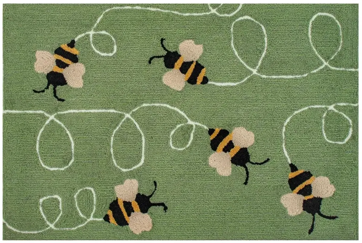 Liora Manne Buzzy Bees Front Porch Rug