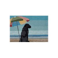 Liora Manne Parasol And Pup Front Porch Rug in Multi by Trans-Ocean Import Co Inc