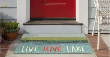 Liora Manne Live Love Lake Front Porch Rug in Water by Trans-Ocean Import Co Inc