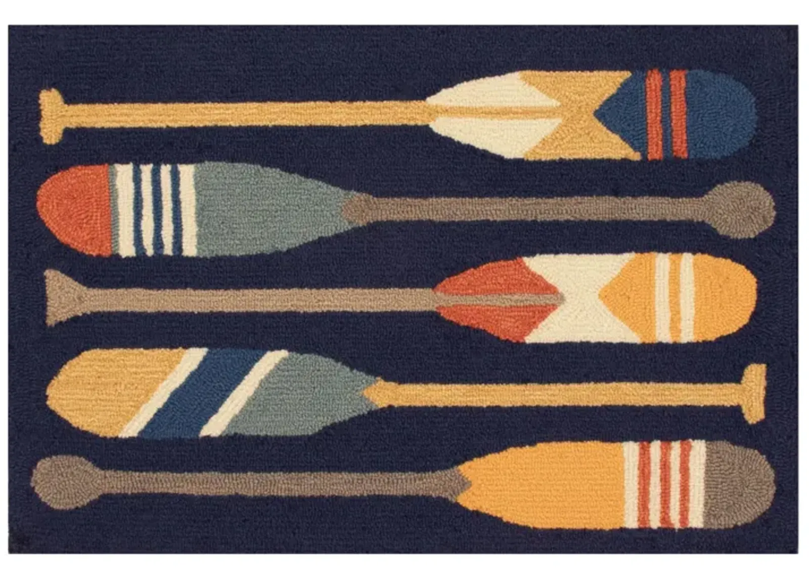 Liora Manne Paddles Front Porch Rug in Navy by Trans-Ocean Import Co Inc