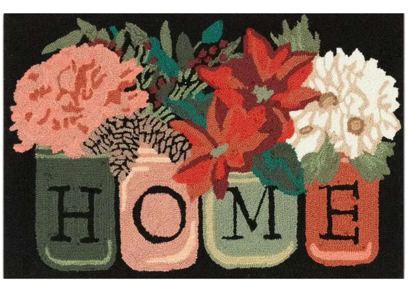 Liora Manne Holiday Home Front Porch Rug in Black by Trans-Ocean Import Co Inc