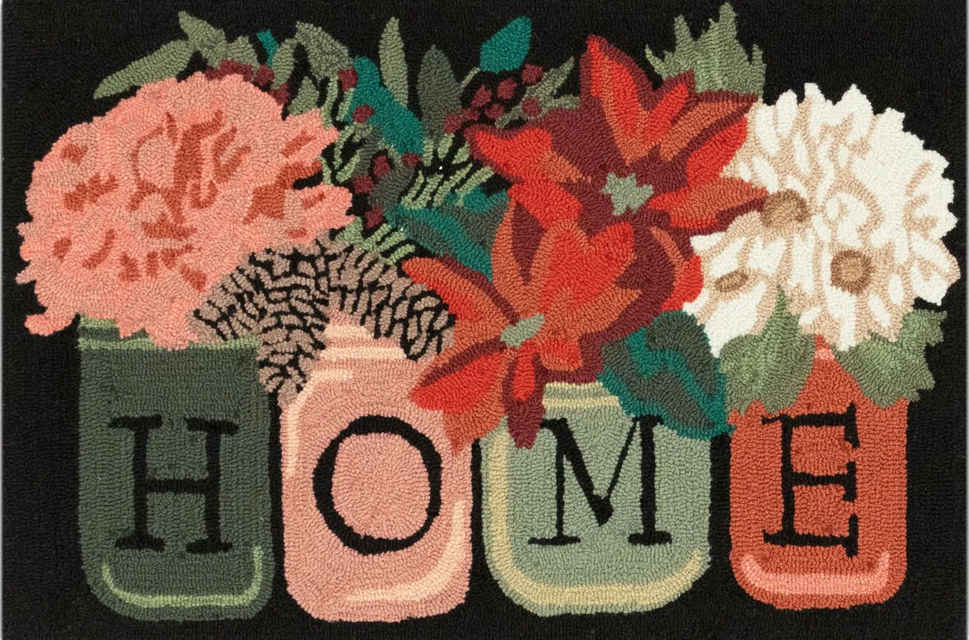 Liora Manne Holiday Home Front Porch Rug in Black by Trans-Ocean Import Co Inc