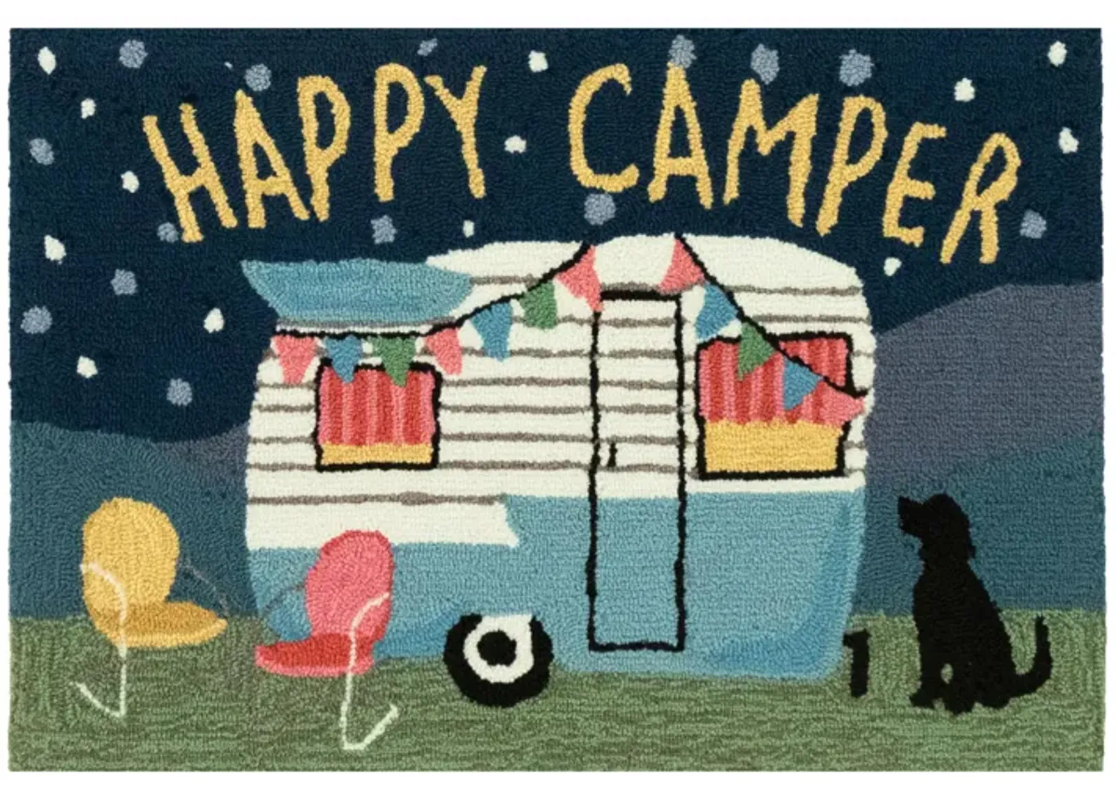 Liora Manne Happy Camper Front Porch Rug in Night by Trans-Ocean Import Co Inc