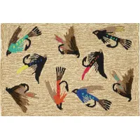 Liora Manne Bright Flies Front Porch Rug in Multi by Trans-Ocean Import Co Inc