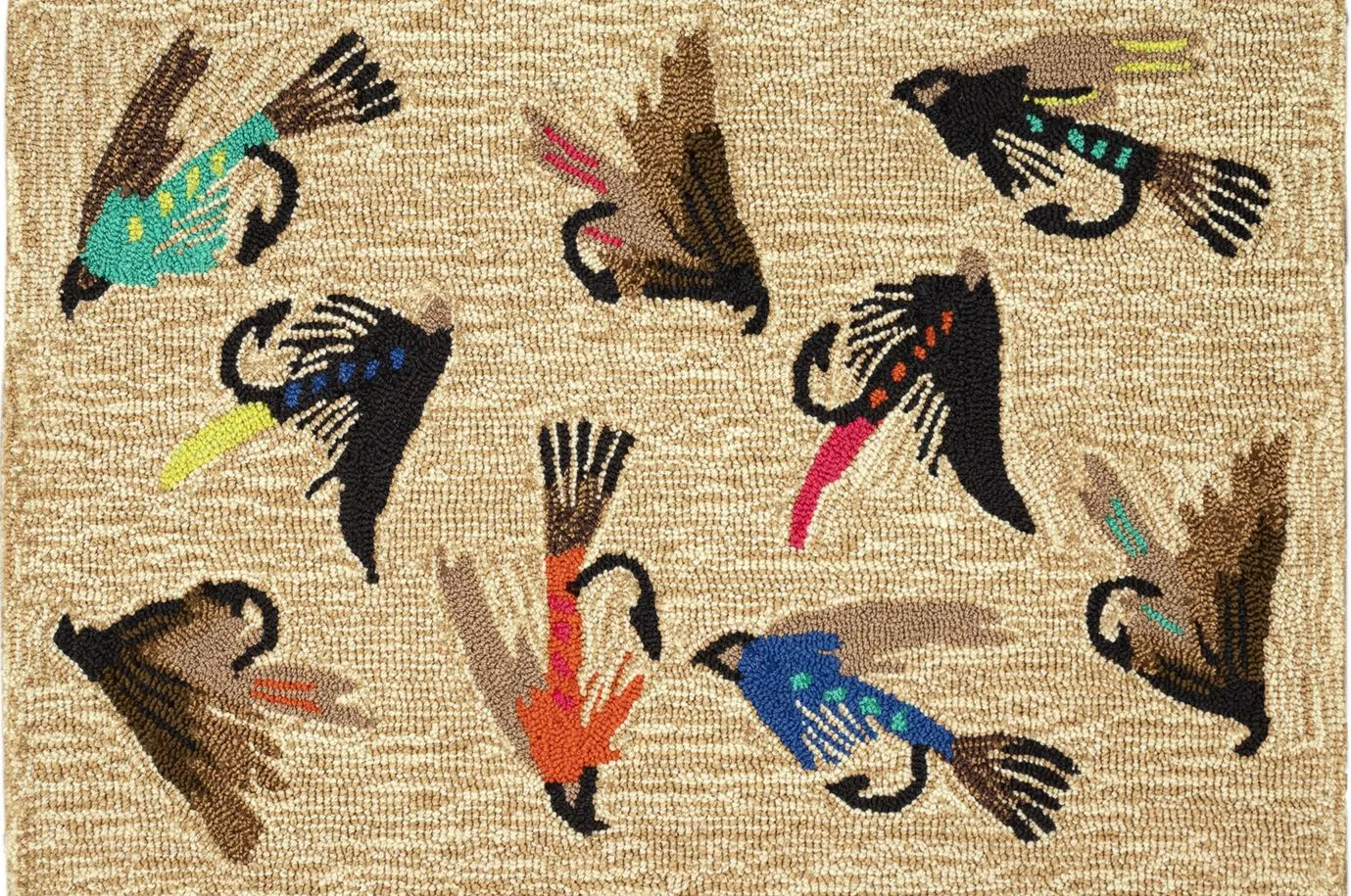 Liora Manne Bright Flies Front Porch Rug in Multi by Trans-Ocean Import Co Inc