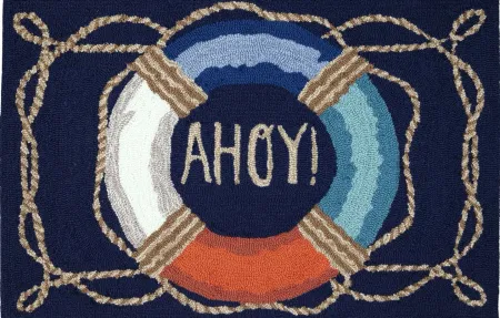 Liora Manne Ahoy Front Porch Rug in Navy by Trans-Ocean Import Co Inc