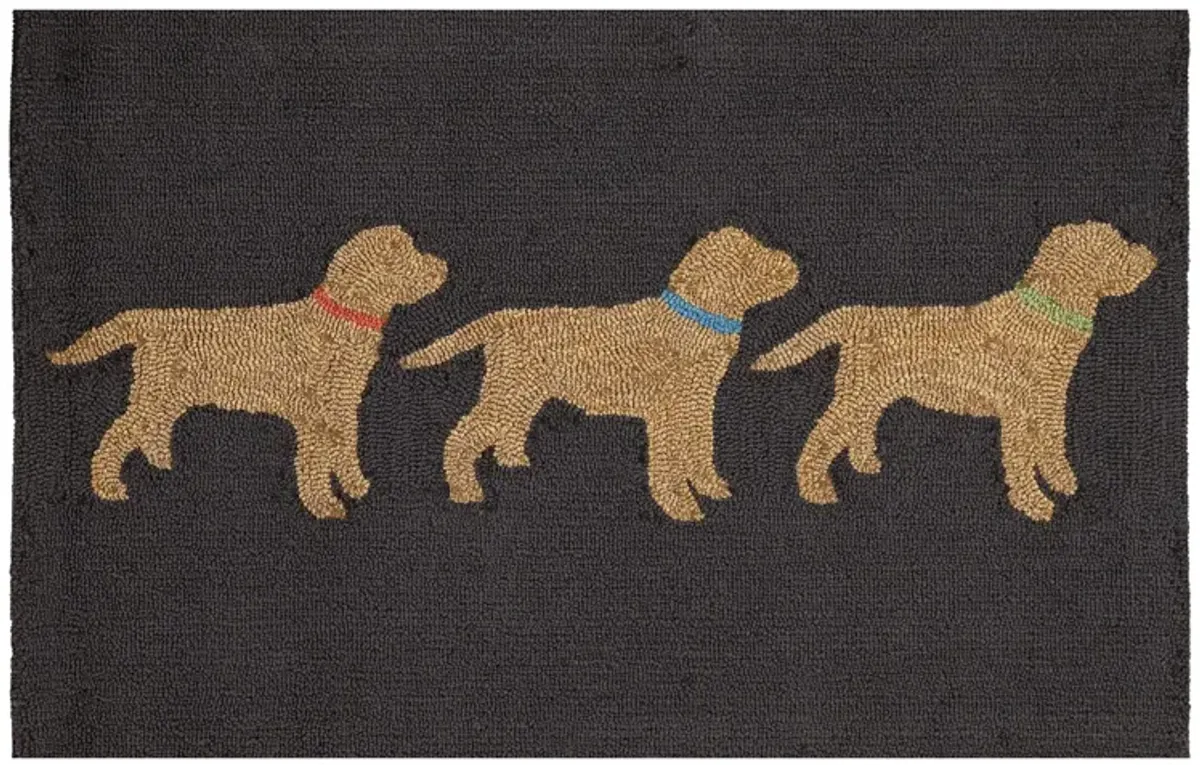 Liora Manne Yellow Labs Front Porch Rug in Charcoal by Trans-Ocean Import Co Inc