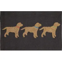 Liora Manne Yellow Labs Front Porch Rug in Charcoal by Trans-Ocean Import Co Inc