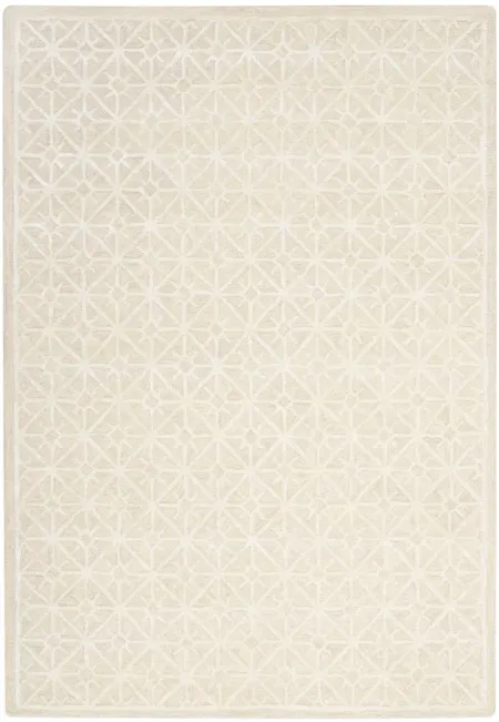 Nicole Curtis Caerthe Area Rug in Ivory by Nourison