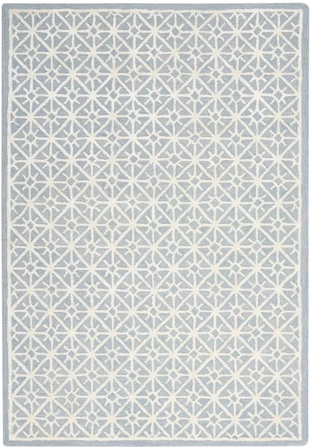 Nicole Curtis Caerthe Area Rug in Light Blue by Nourison