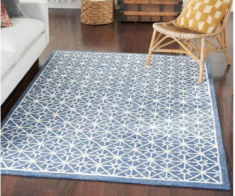 Nicole Curtis Caerthe Area Rug in Blue by Nourison