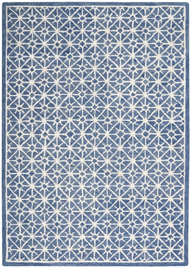 Nicole Curtis Caerthe Area Rug in Blue by Nourison