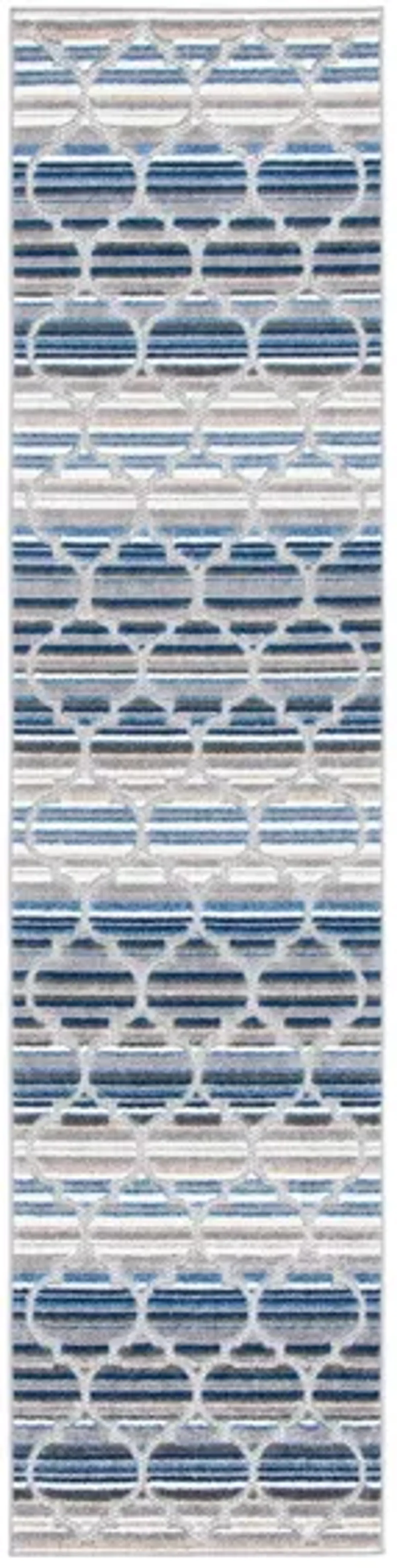 Cabana Runner Rug in Blue & Gray by Safavieh