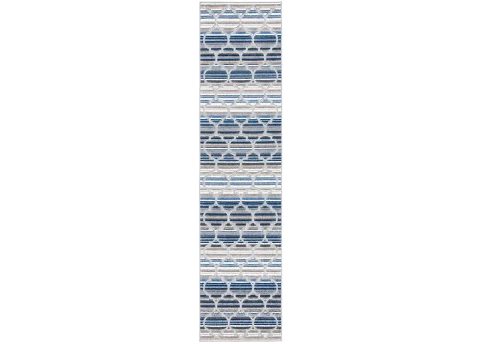 Cabana Runner Rug in Blue & Gray by Safavieh