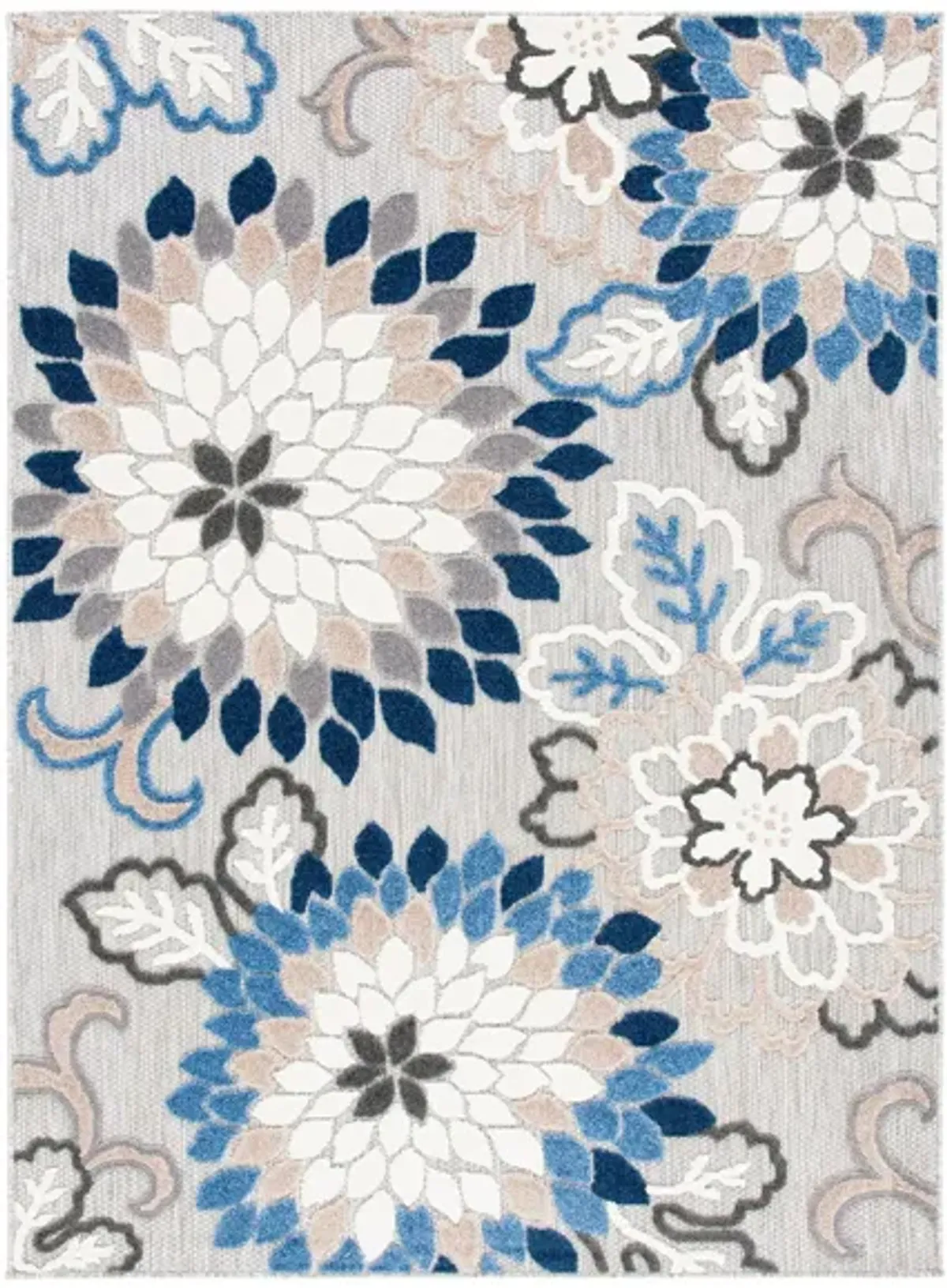 Cabana II Area Rug in Gray & Blue by Safavieh