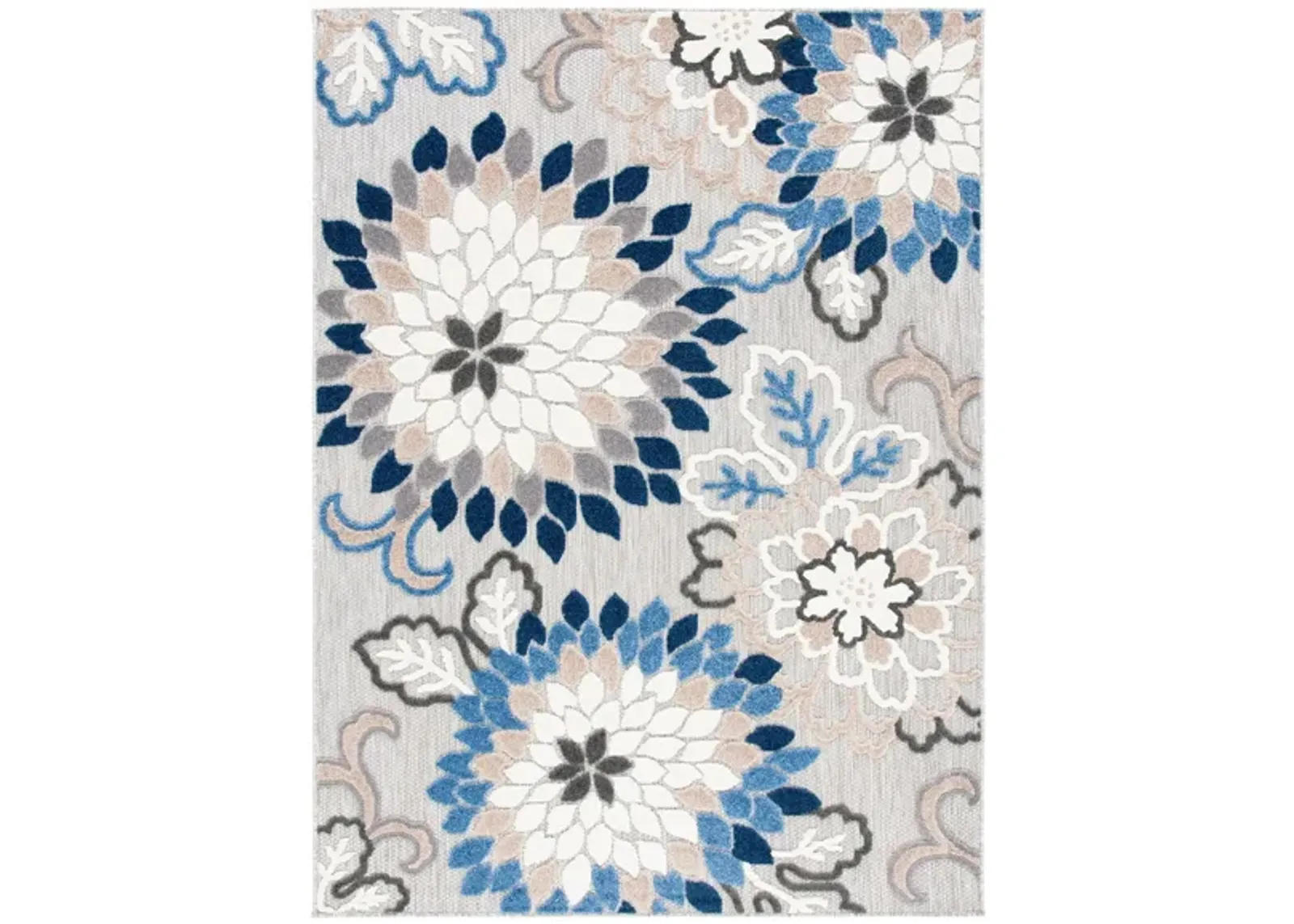 Cabana II Area Rug in Gray & Blue by Safavieh