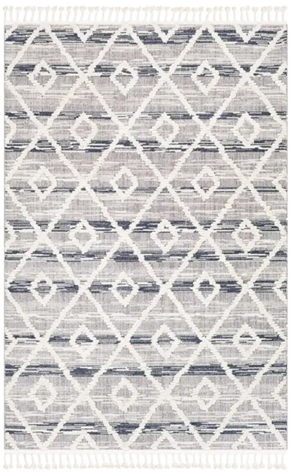 Azilal Area Rug in Navy, Medium Gray, Black by Surya