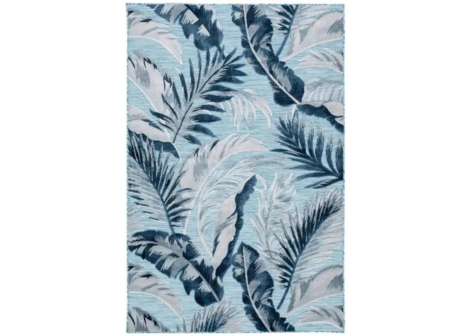 Cabana III Area Rug in Aqua & Navy by Safavieh