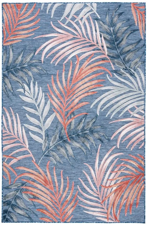 Cabana III Area Rug in Blue & Rust by Safavieh