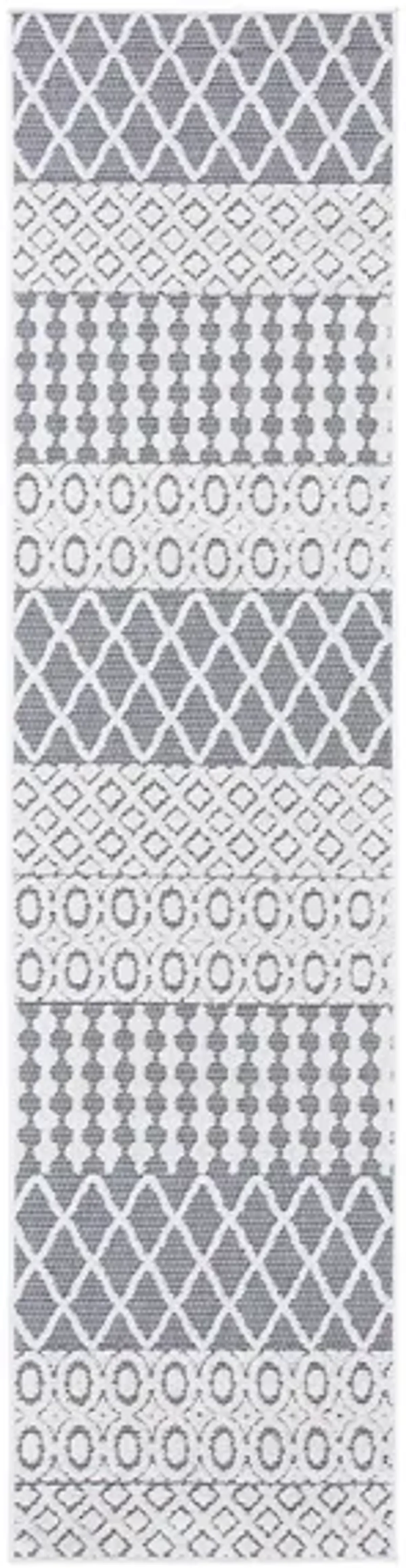 Cabana Runner Rug in Ivory & Gray by Safavieh