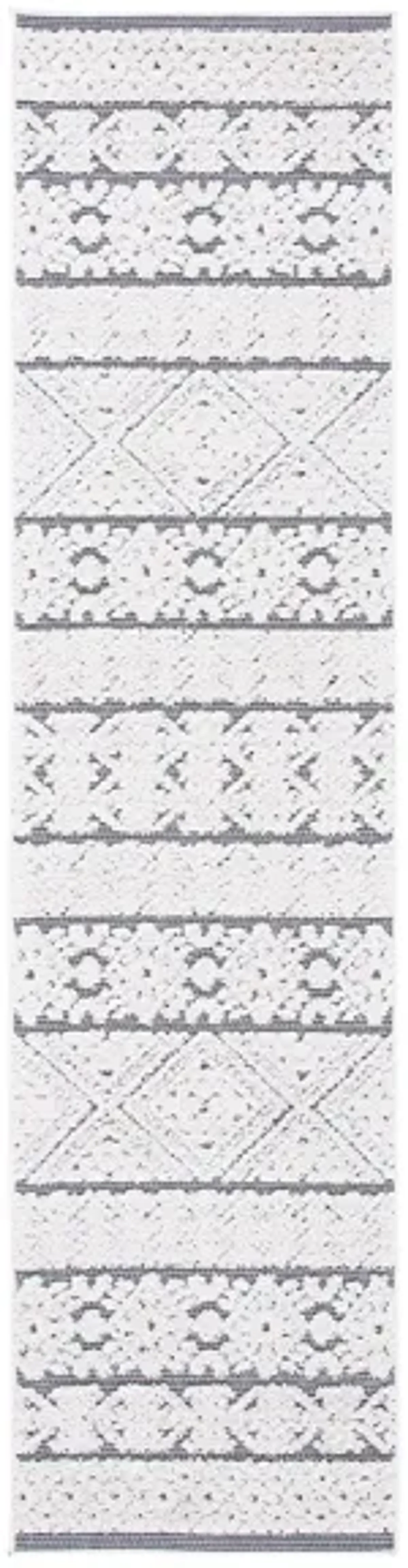 Cabana Runner Rug in Ivory & Gray by Safavieh