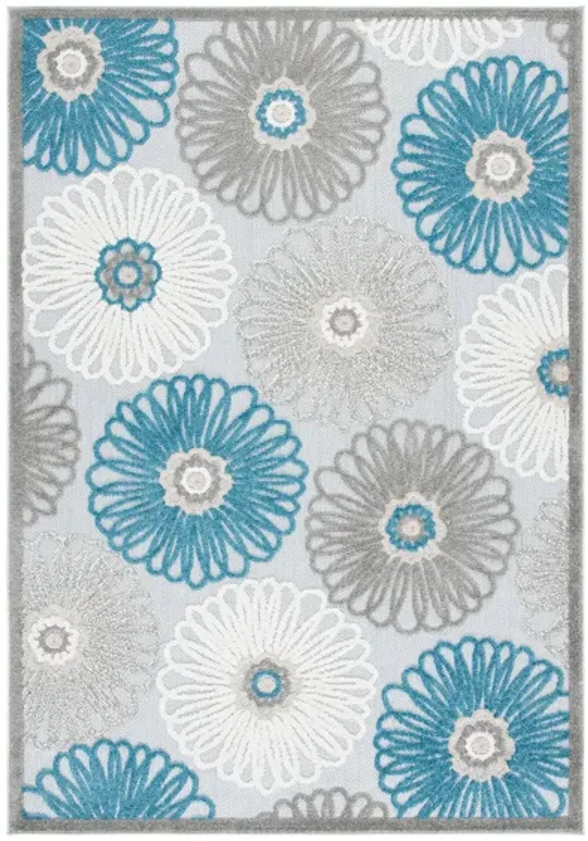 Cabana IV Area Rug in Beige & Blue by Safavieh