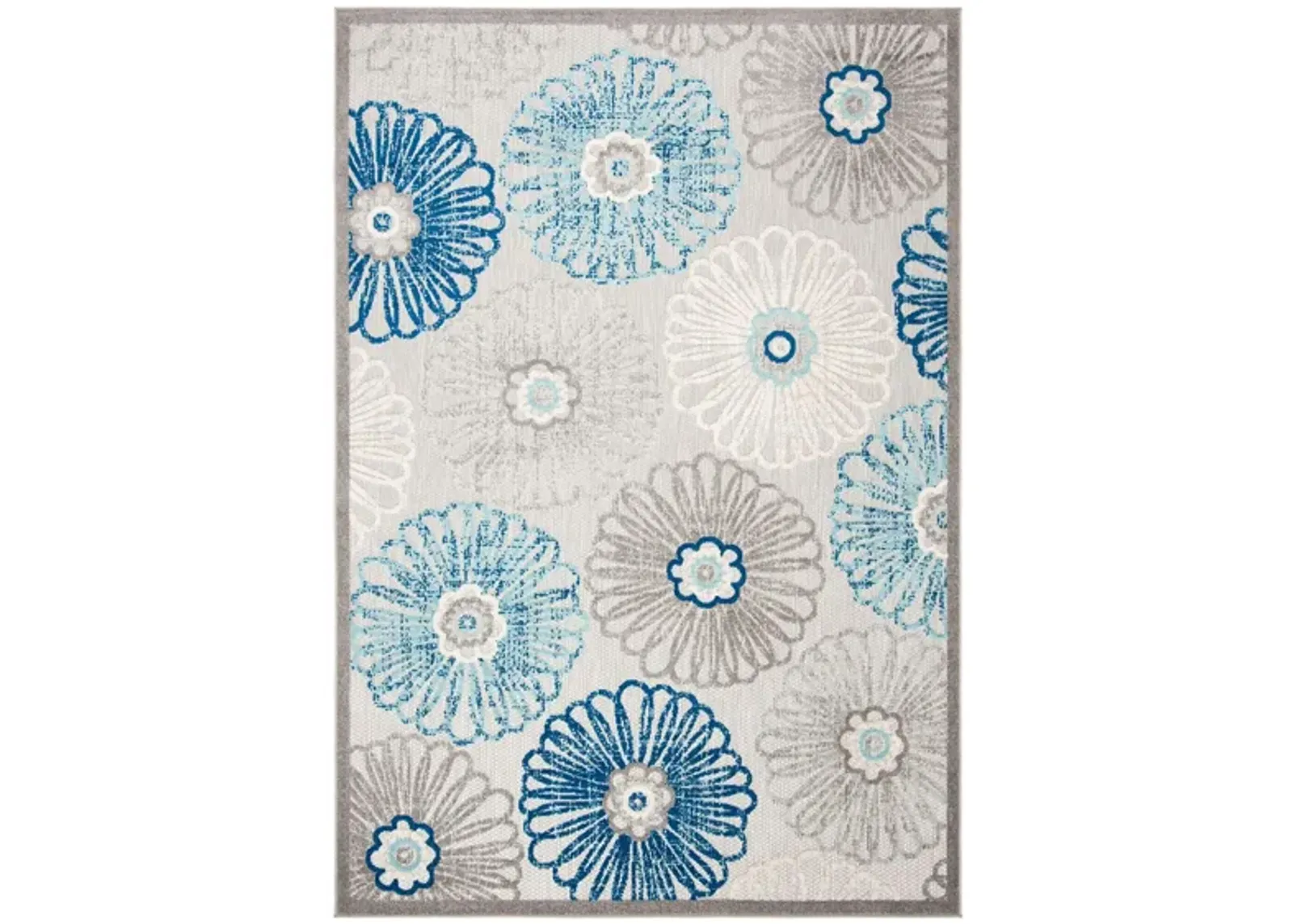 Cabana V Area Rug in Gray & Blue by Safavieh