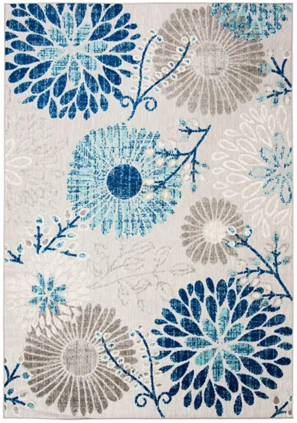 Cabana V Area Rug in Gray & Blue by Safavieh