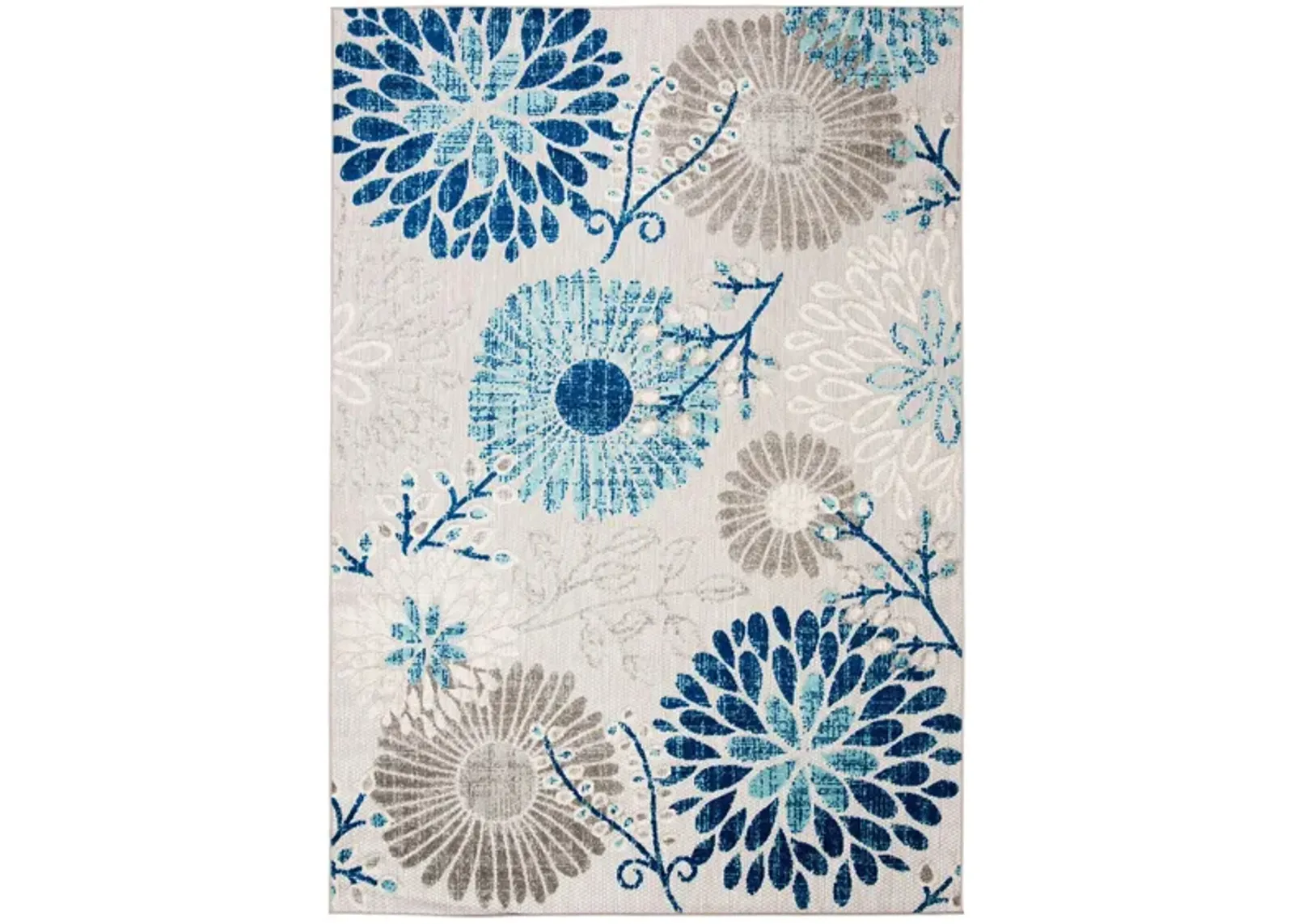 Cabana V Area Rug in Gray & Blue by Safavieh