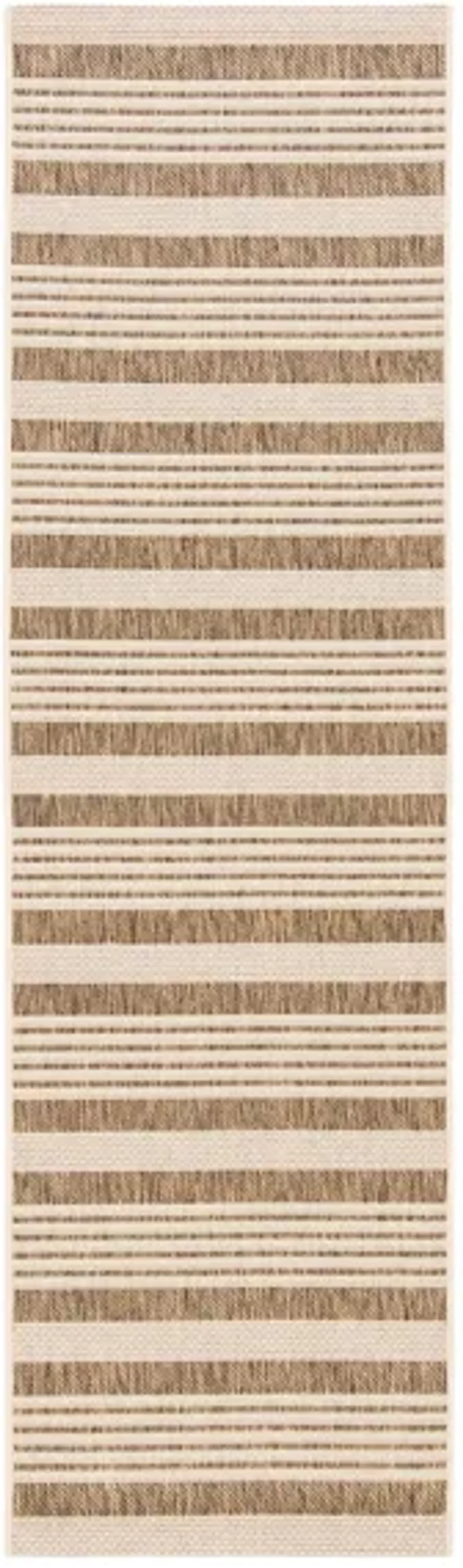 Courtyard Indoor/Outdoor Runner Rug in Brown & Bone by Safavieh