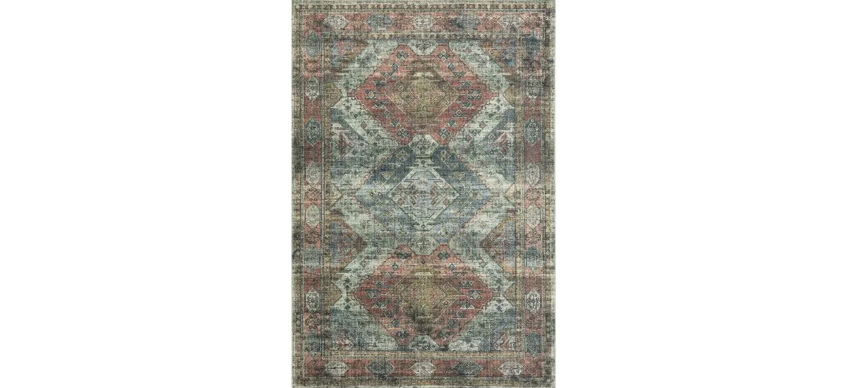 Skye Accent Rug in Apricot/Mist by Loloi Rugs