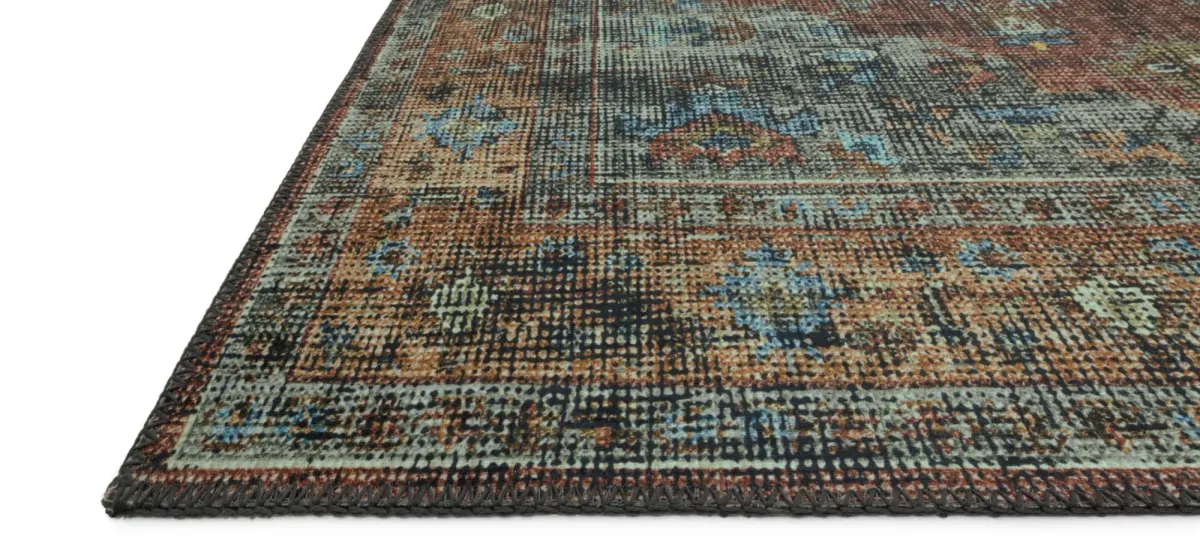 Skye Accent Rug in Terracotta/Sky by Loloi Rugs