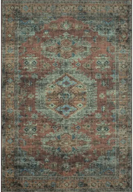 Skye Accent Rug in Terracotta/Sky by Loloi Rugs