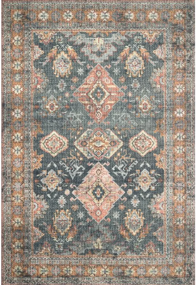 Skye Accent Rug in Sea/Rust by Loloi Rugs