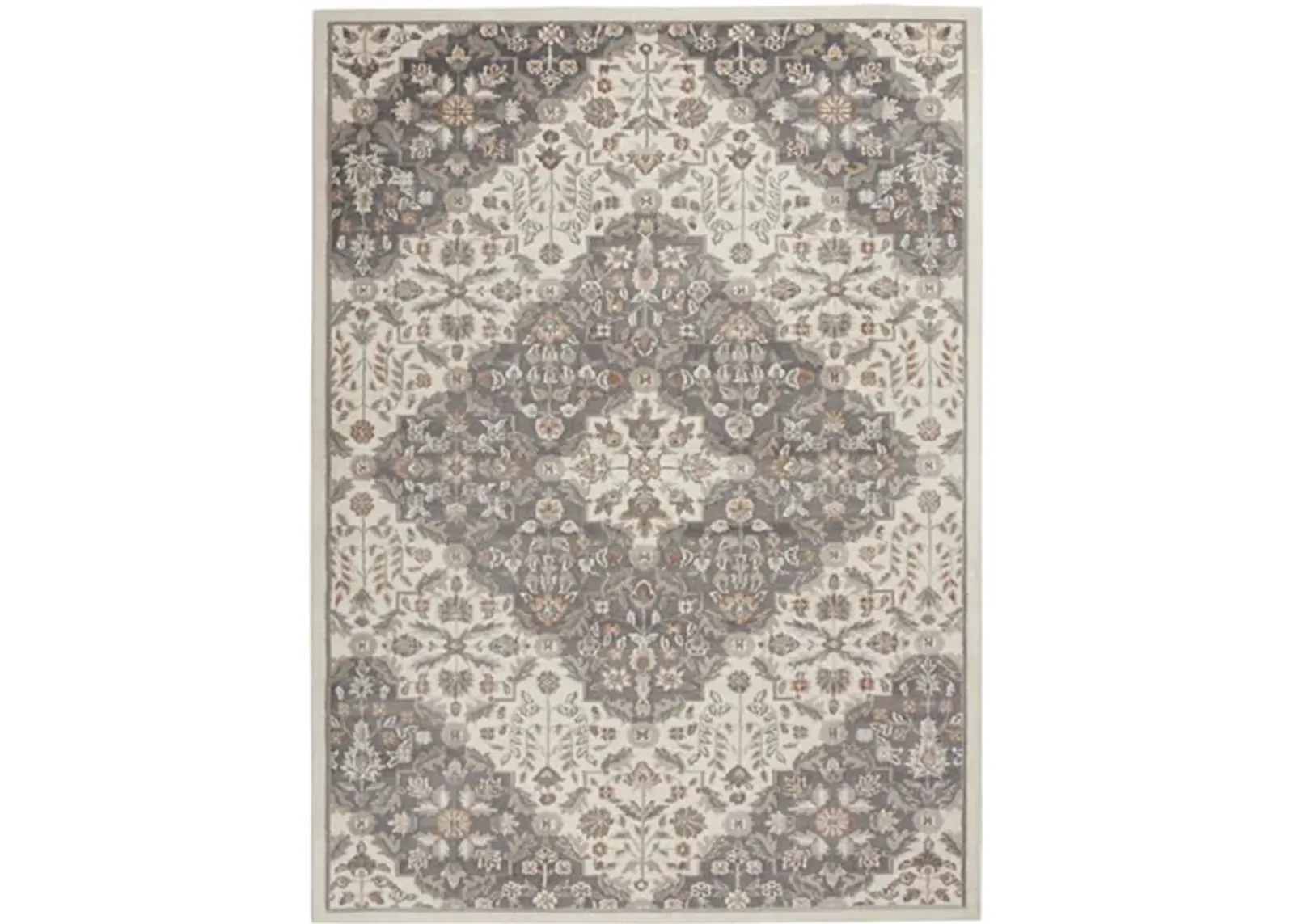 Arpeggio Area Rug in Ivory/Gray by Nourison