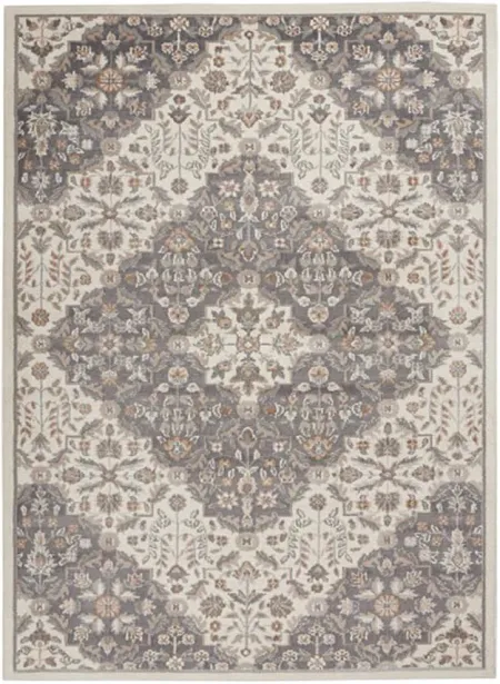 Arpeggio Area Rug in Ivory/Gray by Nourison