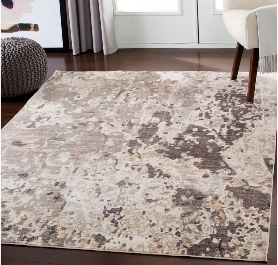 Crescendo Rug in Camel, Dark Brown, Khaki, Silver Gray by Surya