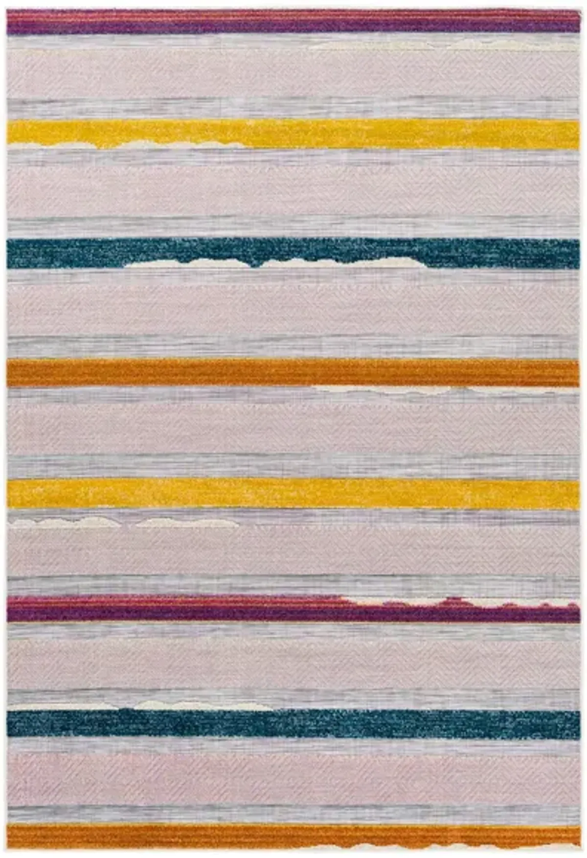 Murcia Escalona Indoor/Outdoor Area Rug in Navy, Sky Blue, Brick Red, Yellow, Fuchsia, Black, Cream, Light Slate, Gray by Surya