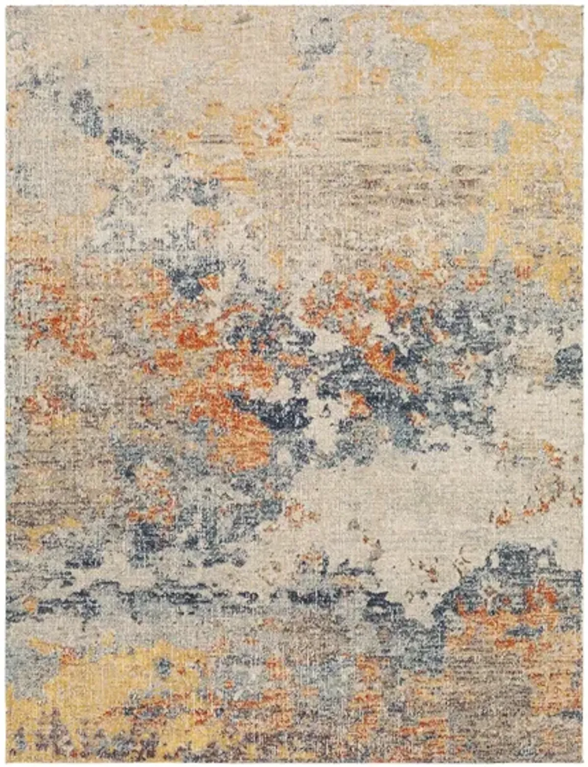 Huntington Beach Dusk Indoor/Outdoor Area Rug in Orange, Saffron, Aqua, Dark Blue, Oatmeal, Red, Gray, Dusty Coral, Medium Brown, Cream by Surya