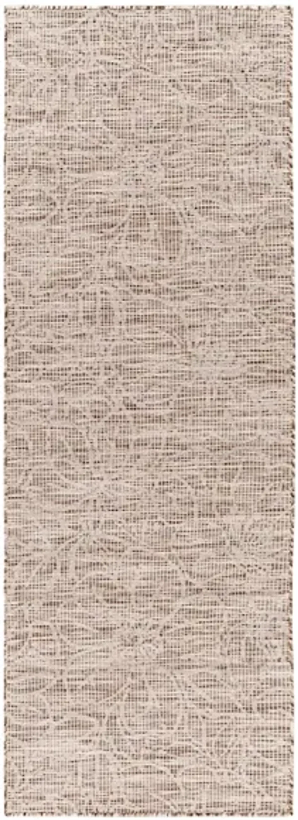 Pasadena Floral Indoor/Outdoor Runner Rug in Brown, Tan, Light Beige by Surya